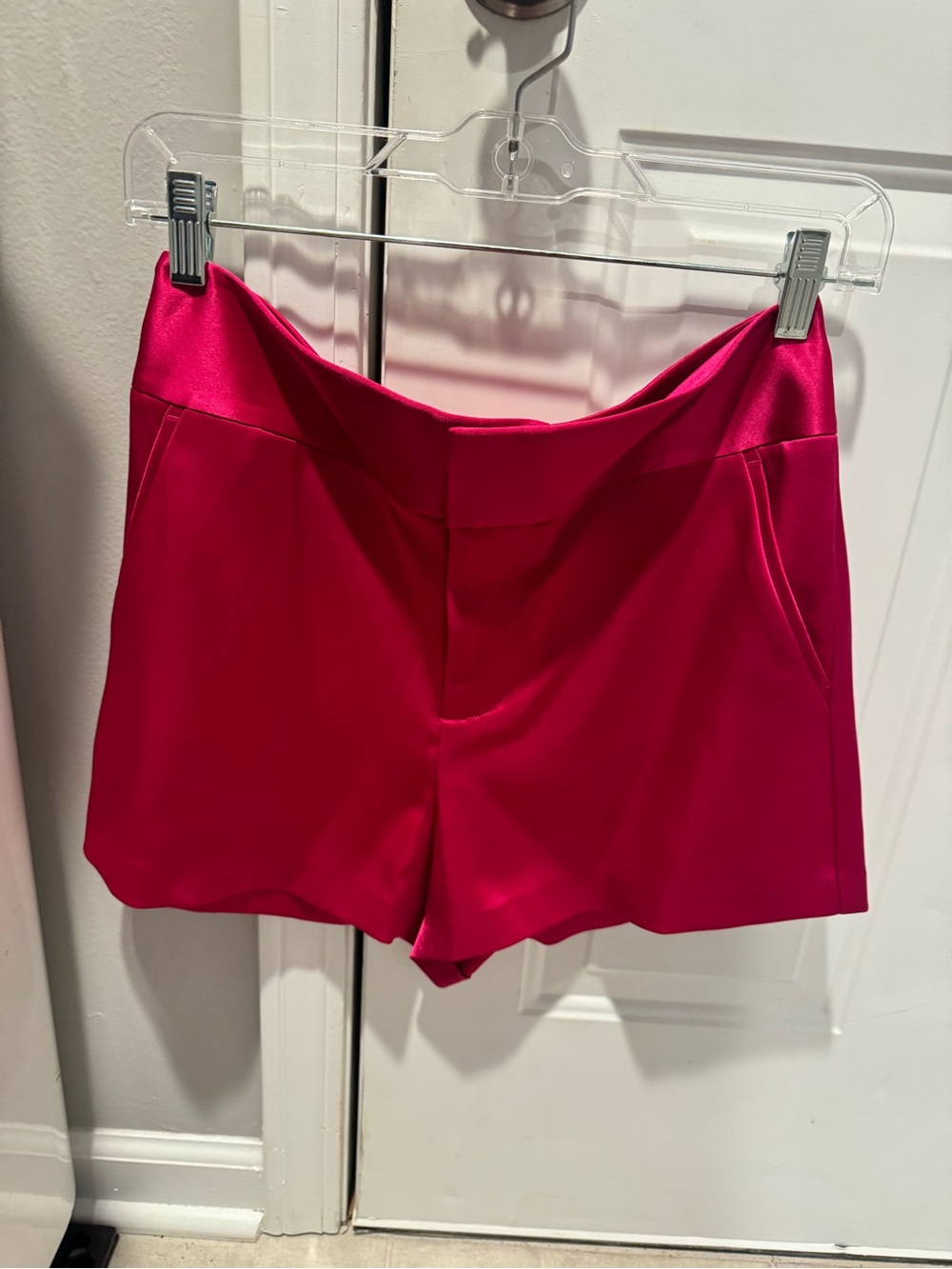 Alice + Olivia High-Rise Hot Pink Women's Shorts